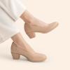 image:imageDREAM PAIRS Womens Low Chunky Heels Comfortable Block Work Pumps Closed Round Toe Dress Shoes for Office BusinessNude