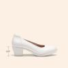 image:imageDREAM PAIRS Womens Low Chunky Heels Comfortable Block Work Pumps Closed Round Toe Dress Shoes for Office BusinessWhite