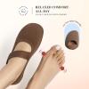 image:imageDREAM PAIRS Womens Mary Jane Ballet Flats Barefoot Knit Wide Toe Box Arch Support Flat Shoes for Women Dressy Casual Office Business Work Travel WalkBrown