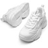 image:imageDREAM PAIRS Womens Platform Chunky Fashion Sneakers Jaxon Walking Lace Up Comfortable Dad Sneakers Workout Sport Work Casual Tennis ShoesWhite
