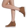 image:imageDREAM PAIRS Womens Platform Wedge Sneakers Ankle BootiesTan
