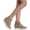 image:imageDREAM PAIRS Womens Platform Wedge Sneakers Ankle BootiesTaupe