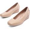 image:imageDREAM PAIRS Womens Wedge Shoes Closed Toe Low Heel Pumps Comfotable Dress ShoesNudepu