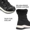 image:imageDREAM PAIRS Womens Winter Snow Boots Waterproof Lightweight Warm Faux Fur Lined Insulated Outdoor Ladies MidCalf BootiesBlack