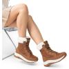 image:imageDREAM PAIRS Womens Winter Snow Boots Waterproof Lightweight Warm Faux Fur Lined Insulated Outdoor Ladies MidCalf BootiesChestnut