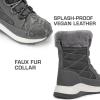 image:imageDREAM PAIRS Womens Winter Snow Boots Waterproof Lightweight Warm Faux Fur Lined Insulated Outdoor Ladies MidCalf BootiesGrey