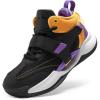 image:imageDREAM PAIRS Boys Girls Basketball Shoes Little Kid Big Kid NonSlip Sport Athletic Sneakers Boys Comfortable Durable School Training ShoesBlackGoldPurple