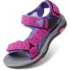 image:imageDREAM PAIRS Boys Girls Sandals Kids Adventurous LightWeight Adjustable Straps Summer Water Shoes ToddlerLittle KidBig KidFuchsiaPurple