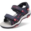 image:imageDREAM PAIRS Boys Girls Sandals Kids Athletic Summer Sports Water Shoes for ToddlerLittle KidBig KidNavyRed