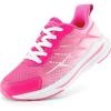 image:imageDREAM PAIRS Boys Girls Shoes Kids Tennis Athletic Running Footwear Lace Up Walking DuraPlay Breathable Lightweight Sneakers for LittleBig KidHot Pink
