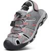 image:imageDREAM PAIRS Boys Girls Summer Outdoor Athletic Sport Sandals Walking Hiking Hook and Loop Adjustable Multicolor for ToddlerLittleBig KidsLightGreyCoral