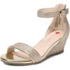 image:imageDREAM PAIRS Girls Wedge Sandals Flatform Open Toe Summer Platform Sandals Flower Wedding Party for Little KidBig KidGold