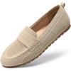image:imageDREAM PAIRS Loafers for Women Penny Knitted Loafer Casual Comfortable Slip On Flats Work Business Walking ShoesBeige
