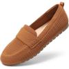image:imageDREAM PAIRS Loafers for Women Penny Knitted Loafer Casual Comfortable Slip On Flats Work Business Walking ShoesBrown