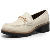 image:imageDREAM PAIRS Womens Chunky Loafers Platform Comfortable SlipOn Dressy Business Casual ShoesBeigepu