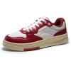 image:imageDREAM PAIRS Womens Fashion Walking Skateboard Court Sneakers Comfortable Low Top Lace Up Non Slip Retro Vintage Casual Classic Athletic ShoesWhiteRed
