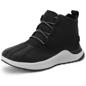 image:imageDREAM PAIRS Ankle Winter Boots for Women Waterproof Lace Up AntiSlip Warm Snow Booties Fashion Sneaker BootsBlack