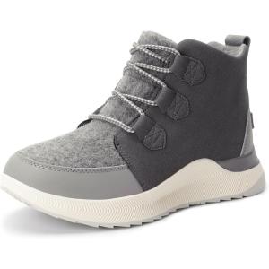image:imageDREAM PAIRS Ankle Winter Boots for Women Waterproof Lace Up AntiSlip Warm Snow Booties Fashion Sneaker BootsDark Grey