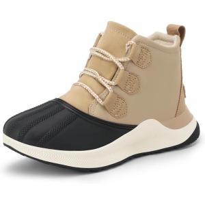 image:imageDREAM PAIRS Ankle Winter Boots for Women Waterproof Lace Up AntiSlip Warm Snow Booties Fashion Sneaker BootsSand