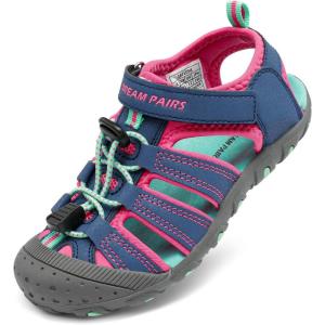 image:imageDREAM PAIRS Boys Girls ClosedToe Outdoor Summer Sport Sandals for ToddlerLittleBig KidBlueFuchsiaMint