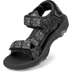 image:imageDREAM PAIRS Boys Girls Sandals Kids Adventurous LightWeight Adjustable Straps Summer Water Shoes ToddlerLittle KidBig KidBlack