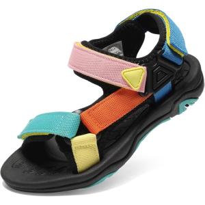 image:imageDREAM PAIRS Boys Girls Sandals Kids Adventurous LightWeight Adjustable Straps Summer Water Shoes ToddlerLittle KidBig KidGreenBlueYellow