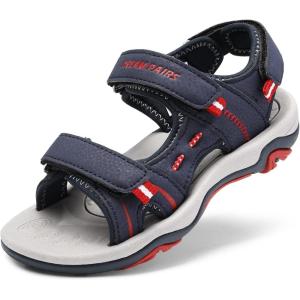 image:imageDREAM PAIRS Boys Girls Sandals Kids Athletic Summer Sports Water Shoes for ToddlerLittle KidBig KidNavyRed