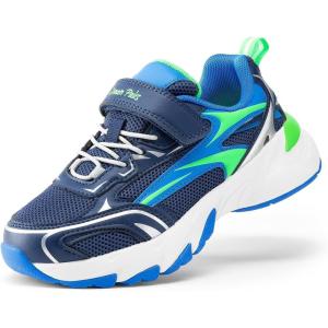 image:imageDREAM PAIRS Boys Girls Shoes Kids Tennis Athletic Running Footwear Breathable Walking Sneakers for LittleBig KidNavyNeon Green