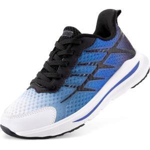 image:imageDREAM PAIRS Boys Girls Shoes Kids Tennis Athletic Running Footwear Lace Up Walking DuraPlay Breathable Lightweight Sneakers for LittleBig KidBlackBlue