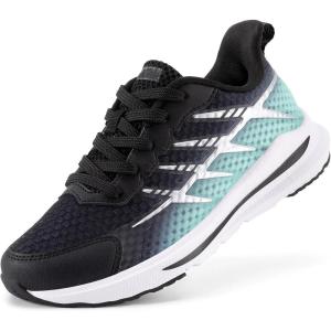image:imageDREAM PAIRS Boys Girls Shoes Kids Tennis Athletic Running Footwear Lace Up Walking DuraPlay Breathable Lightweight Sneakers for LittleBig KidBlackLight Green