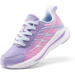 image:imageDREAM PAIRS Boys Girls Shoes Kids Tennis Athletic Running Footwear Lace Up Walking DuraPlay Breathable Lightweight Sneakers for LittleBig KidPurpleBlue