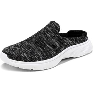 image:imageDREAM PAIRS Mules for Women Shoes Slip on Sneakers Knit Flats Lightweight Breathable Comfortable Walking ShoesBlackGrey
