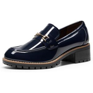 image:imageDREAM PAIRS Womens Chunky Loafers Platform Comfortable SlipOn Dressy Business Casual ShoesNavy