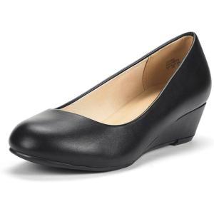 image:imageDREAM PAIRS Womens Debbie Mid Wedge Heel Pump ShoesBlackPu
