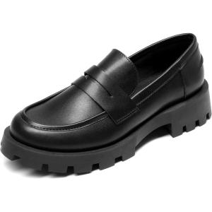 image:imageDREAM PAIRS Womens Loafers Lug Sole Slip On Platform Chunky Penny Loafers for Women Dressy and Work Business Casual Shoes for WomenBlackpu