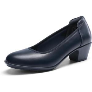 image:imageDREAM PAIRS Womens Low Chunky Heels Comfortable Block Work Pumps Closed Round Toe Dress Shoes for Office BusinessNavy