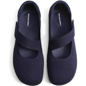 image:imageDREAM PAIRS Womens Mary Jane Ballet Flats Barefoot Knit Wide Toe Box Arch Support Flat Shoes for Women Dressy Casual Office Business Work Travel WalkNavy