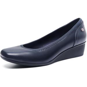 image:imageDREAM PAIRS Womens Wedge Shoes Closed Toe Low Heel Pumps Comfotable Dress ShoesNavypu