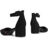 image:imageDREAM PAIRS ANNEE Pointed Toe Low Chunky Heels Pump ShoesBlackNubuck