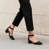 image:imageDREAM PAIRS ANNEE Pointed Toe Low Chunky Heels Pump ShoesBlackPu
