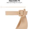 image:imageDREAM PAIRS ANNEE Pointed Toe Low Chunky Heels Pump ShoesNudeNubuck