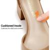image:imageDREAM PAIRS ANNEE Pointed Toe Low Chunky Heels Pump ShoesNudePu