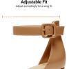 image:imageDREAM PAIRS ANNEE Pointed Toe Low Chunky Heels Pump ShoesNudePu