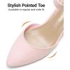 image:imageDREAM PAIRS ANNEE Pointed Toe Low Chunky Heels Pump ShoesPinkSuede