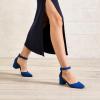 image:imageDREAM PAIRS ANNEE Pointed Toe Low Chunky Heels Pump ShoesRoyalBlue
