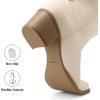 image:imageDREAM PAIRS Cowboy Boots for Women Cowgirl Western Boots Fashion Embroidery Stitched Chunky Heel Mid Calf BootsBeige
