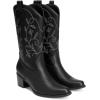 image:imageDREAM PAIRS Cowboy Boots for Women Cowgirl Western Boots Fashion Embroidery Stitched Chunky Heel Mid Calf BootsBlack