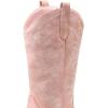 image:imageDREAM PAIRS Cowboy Boots for Women Cowgirl Western Boots Fashion Embroidery Stitched Chunky Heel Mid Calf BootsLight Pink