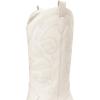 image:imageDREAM PAIRS Cowboy Boots for Women Cowgirl Western Boots Fashion Embroidery Stitched Chunky Heel Mid Calf BootsWhitepu