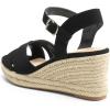 image:imageDREAM PAIRS Espadrille Dressy Wedge Sandals Womens Platform Sandals Casual Summer Comfortable High Heeled Wedges with Adjustable BuckleBlacknubuck